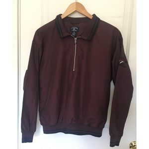Cutter & Buck Burgundy Half Zip Jacket
